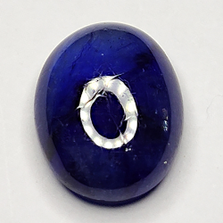 4.44ct Blauer Saphir cabochon oval 11.0x8.5mm