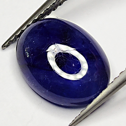 4.44ct Bleu Saphir cabochon ovale 11.0x8.5mm