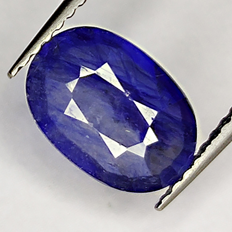 2.06ct Bleu Saphir coupe ovale 9.6x6.8mm