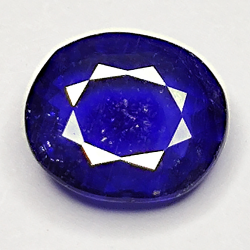 2.16ct Blauer Saphir Ovalschliff 8.6x7.7mm