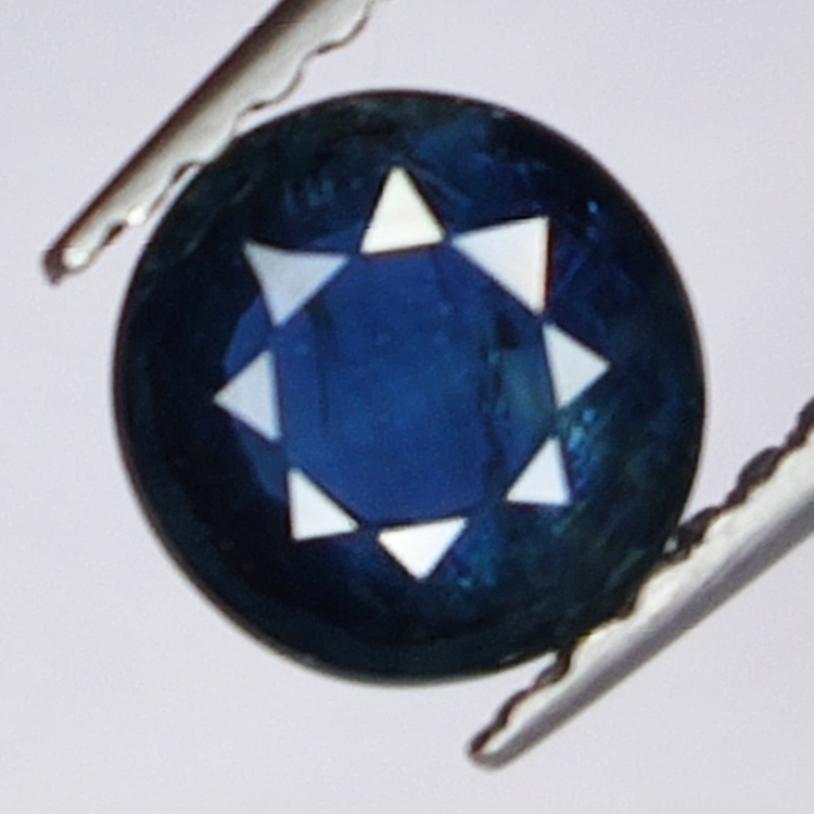 0.89ct Zaffiro Blu taglio rotondo 5.7x5.7mm