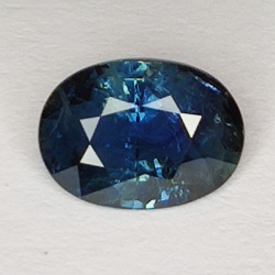 1.25ct Zaffiro blu taglio ovale 7.6x5.6mm