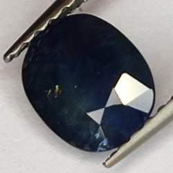 1.09ct Saphir Bleu coupe ovale 6.6x5.5mm