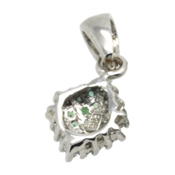 Emerald & 925 Sterling Silver Pendant