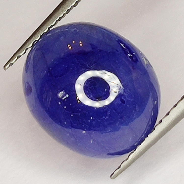 6.37ct Blue Sapphire cabochon oval 11.3x9.6mm