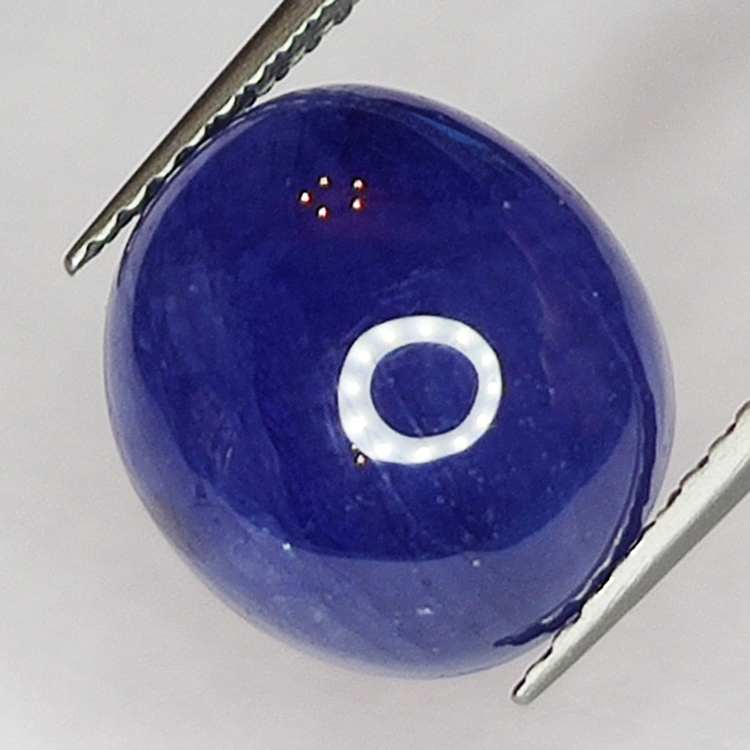 10.06ct Blauer Saphir cabochon oval 11.8x10.6mm