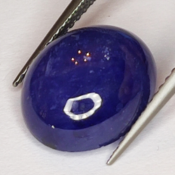 8.42ct Zafiro Azul cabujón oval 12.4x10.3mm