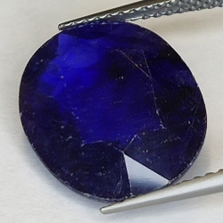 8.74ct Zafiro Azul talla oval 14.8x12.1mm