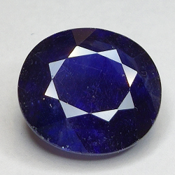 12.72ct Bleu Saphir coupe ovale 14.9x13.5mm