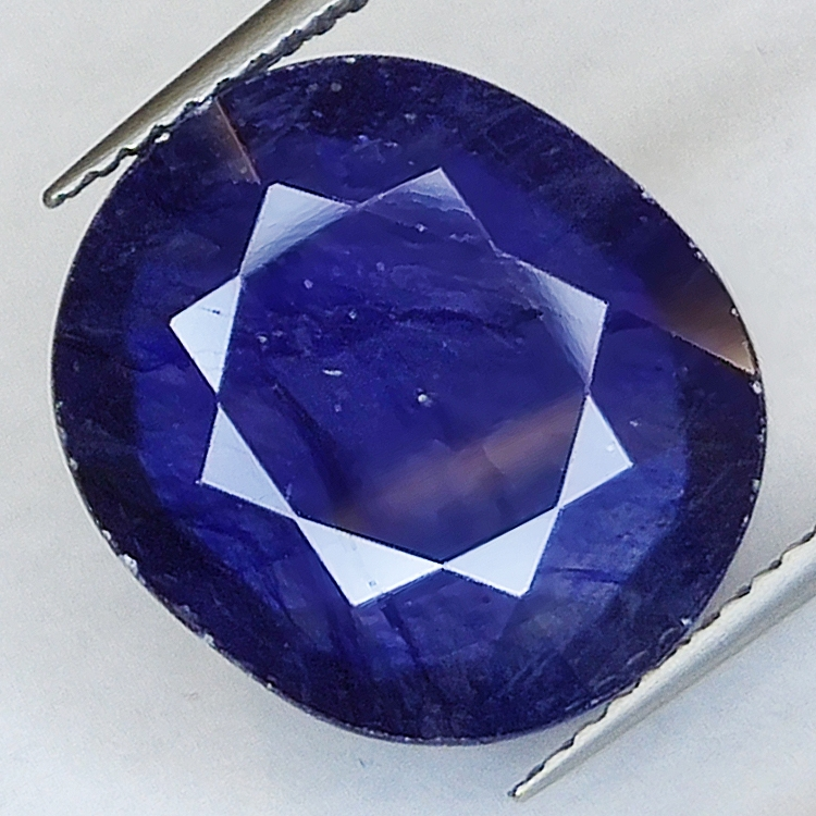 10.21ct Zaffiro blu taglio ovale 14.8x13.0mm