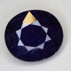 7.30ct Blauer Saphir Ovalschliff 12.7x11.3mm