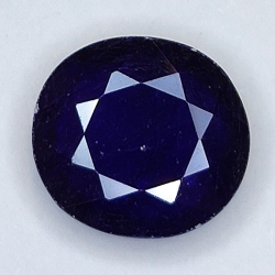 8.63ct Bleu Saphir coupe ovale 13.5x12.4mm