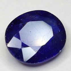 10.51ct Bleu Saphir coupe ovale 14.3x12.8mm