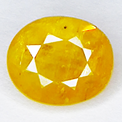 2.26ct Zafiro Amarillo talla oval 7.9x6.5mm