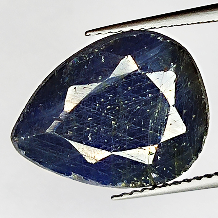 15.60ct Zaffiro Blu taglio pera 16.0x12.6mm