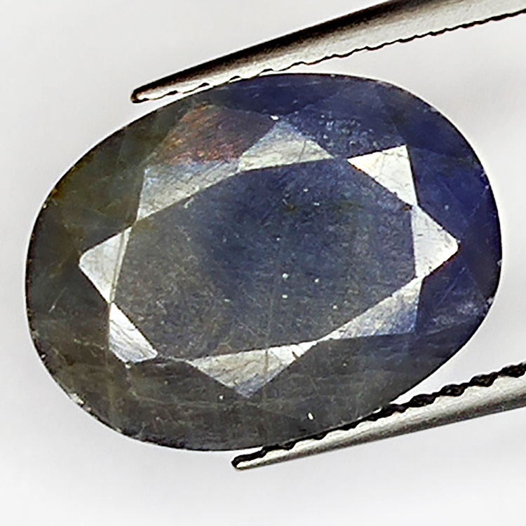 6.25ct Zaffiro blu taglio ovale 12.9x9.6mm