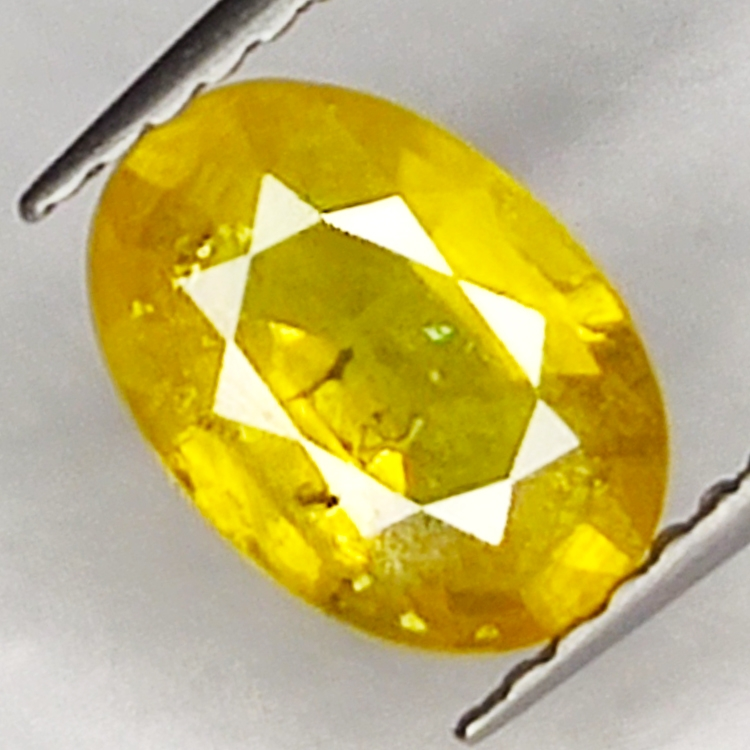 1.48ct Gelber Saphir ovalschliff 8.3x5.8mm