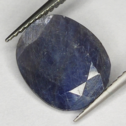 5.50ct Blauer Saphir Ovalschliff 12.6x10.2mm