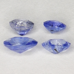 1.87ct Blue Sapphire oval cut 6.3x4.5mm 4pc