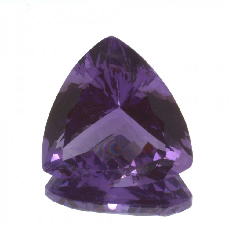 Améthyste taille trilliant 10,52 ct 15,13 x 15,38 mm