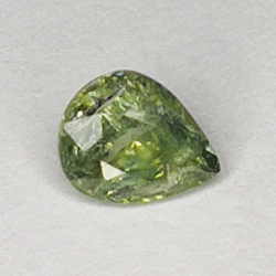 0.82ct Saphir Vert coupe poire 6.5x5.1mm