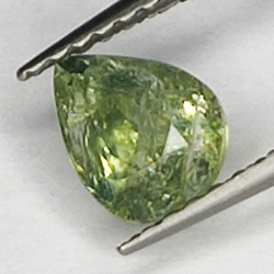 0.82ct Green Sapphire pear cut 6.5x5.1mm