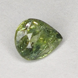 0.82ct Saphir Vert coupe poire 6.5x5.1mm