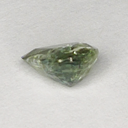 0.82ct Saphir Vert coupe poire 6.5x5.1mm