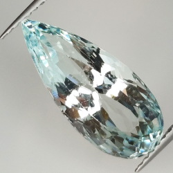 5.88ct Aquamarine pear cut 18.3x7.9mm