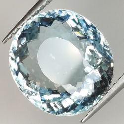 6.62ct Acquamarina taglio ovale 12.5x11.5mm