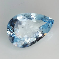 7.22ct Acquamarina taglio pera 18.1x12.0mm