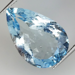 7.22ct Aguamarina talla pera 18.1x12.0mm