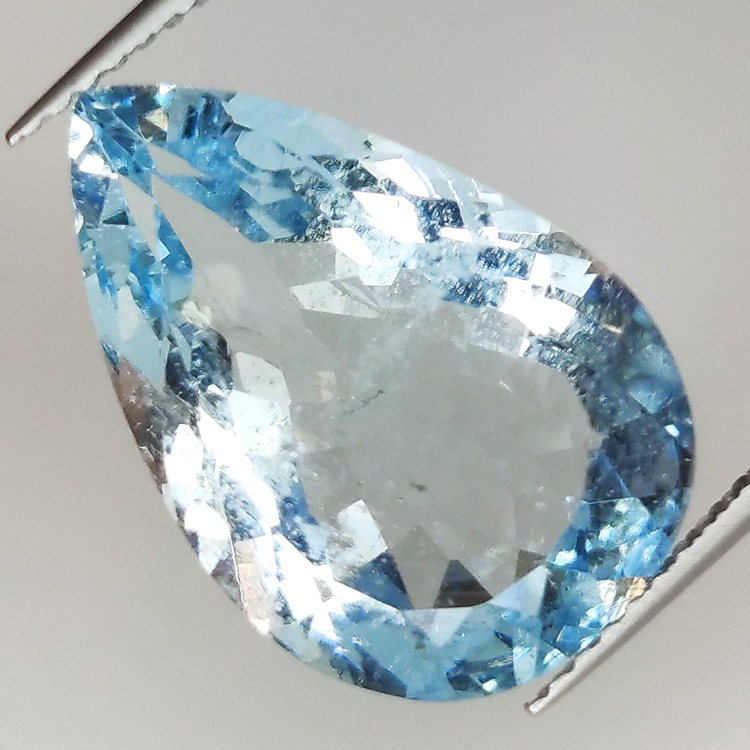 7.22ct Acquamarina taglio pera 18.1x12.0mm