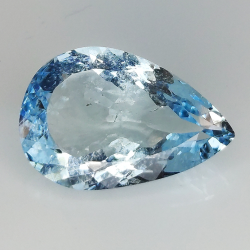 7.22ct Aigue-marine coupe poire 18.1x12.0mm