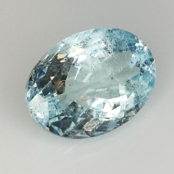 4.20ct Acquamarina taglio ovale 12.5x9.1mm