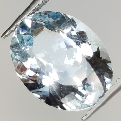 3.58ct Aigue-marine cuope ovale 11.8x8.8mm