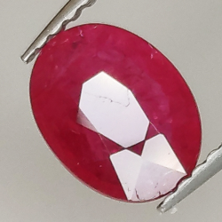 1.19ct Certified Ruby oval cut 7.8x6.0mm