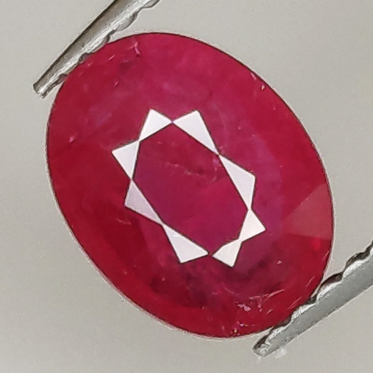 1.19ct Certified Ruby oval cut 7.8x6.0mm