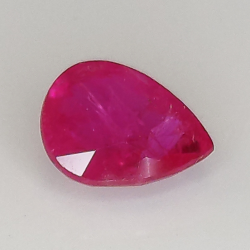 Rubino certificato taglio a pera da 1,18 ct, 7,2 x 5,8 mm