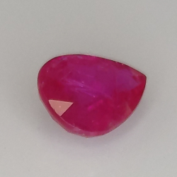 Rubino certificato taglio a pera da 1,18 ct, 7,2 x 5,8 mm