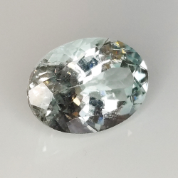 4.31ct Acquamarina taglio ovale 12.6x9.3mm