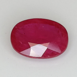 1.15ct Rubino certificato taglio ovale 8.0x6.1 mm