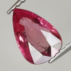 1,02ct Rosa Saphir Birnenschliff zertifiziert 8,1x5,5mm