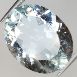 4.39ct Acquamarina taglio ovale 13.4x10.4mm