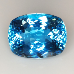 27.35ct Topazio Blu taglio cuscino 19.1x14.7mm