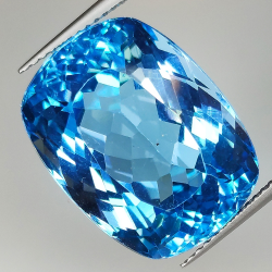 29.56ct Blautopas kissenschliff 19.6x14.9mm