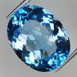 19.41ct Blautopas ovalerschliff 18.5x14.4mm