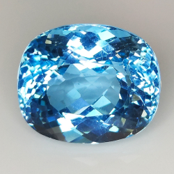 22.68ct Blautopas kissenschliff 17.2x14.3mm