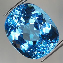 22.68ct Blautopas kissenschliff 17.2x14.3mm