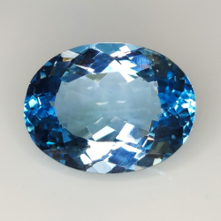 18.44ct Blue Topaz oval cut 19.1x14.5mm